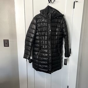 Guess High-Shine Hooded Puffer Coat